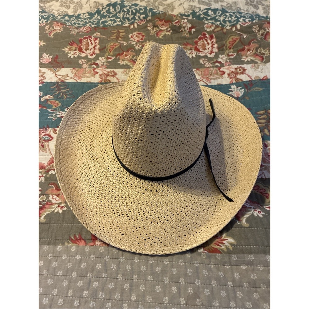 resistol straw cowboy hat self conforming 6 3/4 long oval Hand Woven Formosan